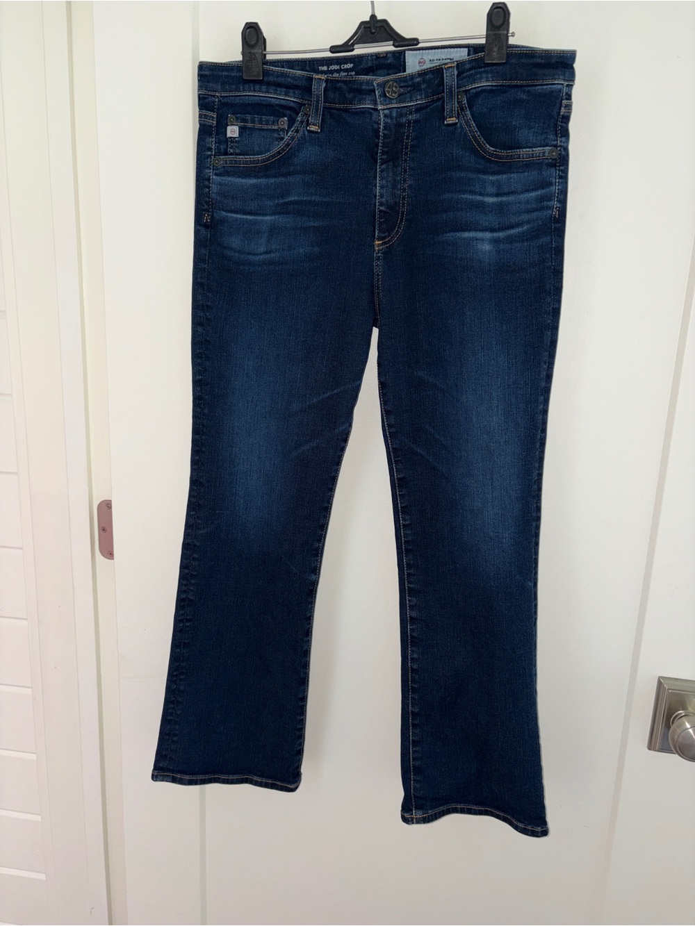 Ag Adriano Goldschmied the Jodi high-rise slim flare crop jeans sz 31 EUC LN